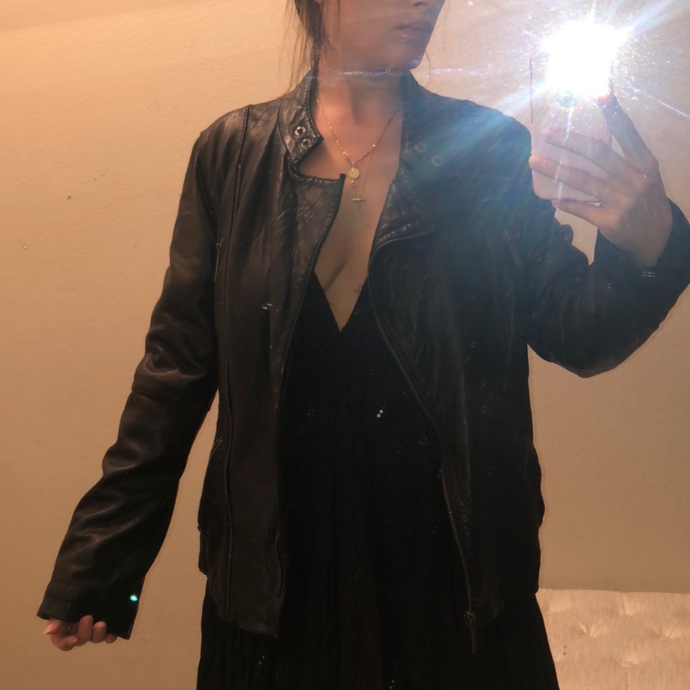 Leather Micheal Kors jacket